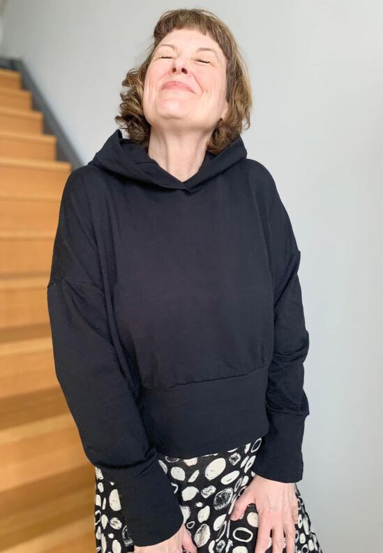 Kurzer Sweater (34-58) SALVIA Damen Schnittmuster Hoodie image number 7