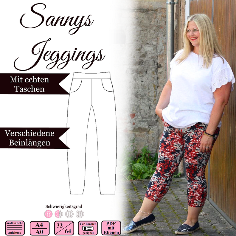 Sannys Jeggings - Gr 32-64 - EBook und Nähanleitung image number 1