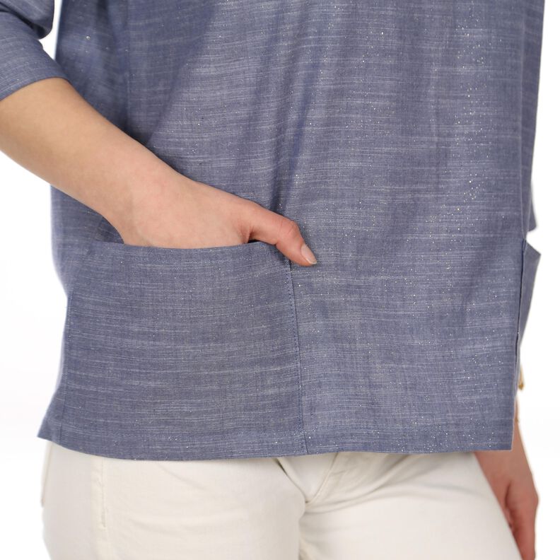 FRAU AIKO kurze Bluse mit Taschen & 3/4-Ärmeln - XXS-L image number 7