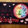 Stickdatei Valentinstag Mug Rug Herzen shut up and kiss me thumbnail number 3