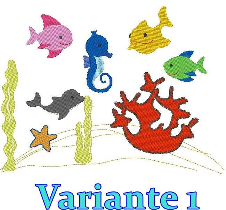 Stickdatei - SET Meer Kissen ITH Taschenbild Wal Fisch image number 9