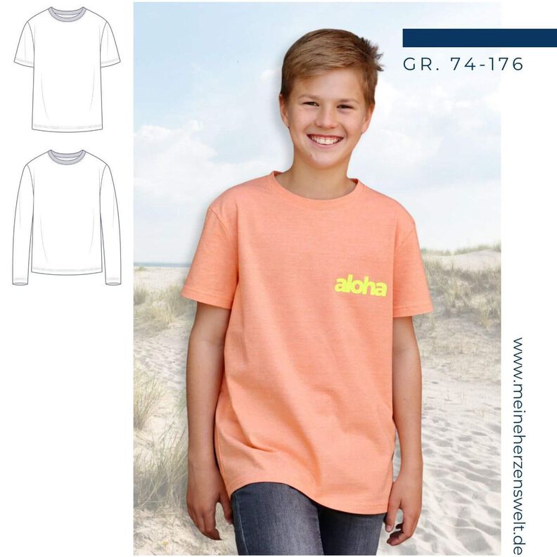 T-Shirt Kinder – Schnittmuster Gr. 74-176 – Seattle image number 1
