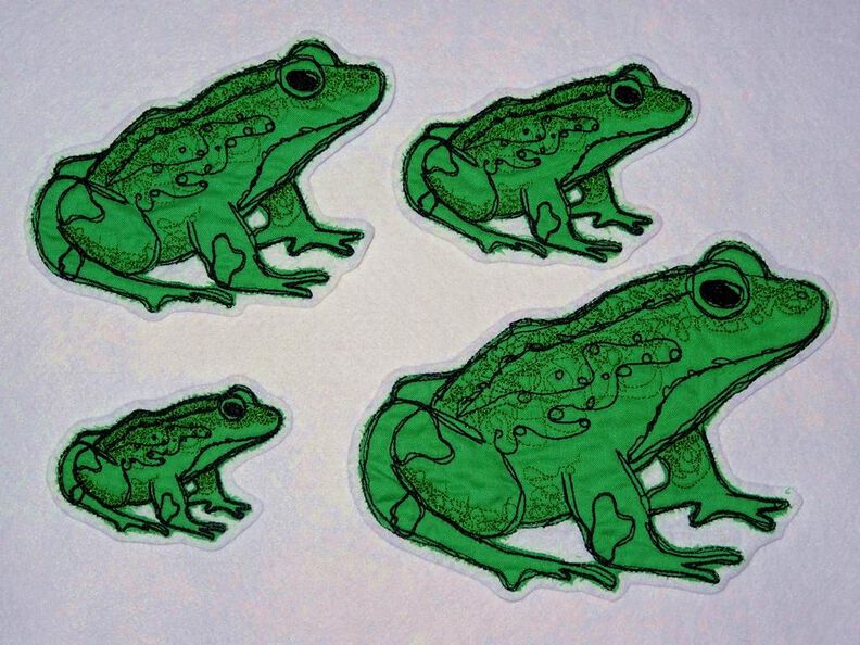 Scribble Kritzel Frosch Stickdatei Doodle image number 3