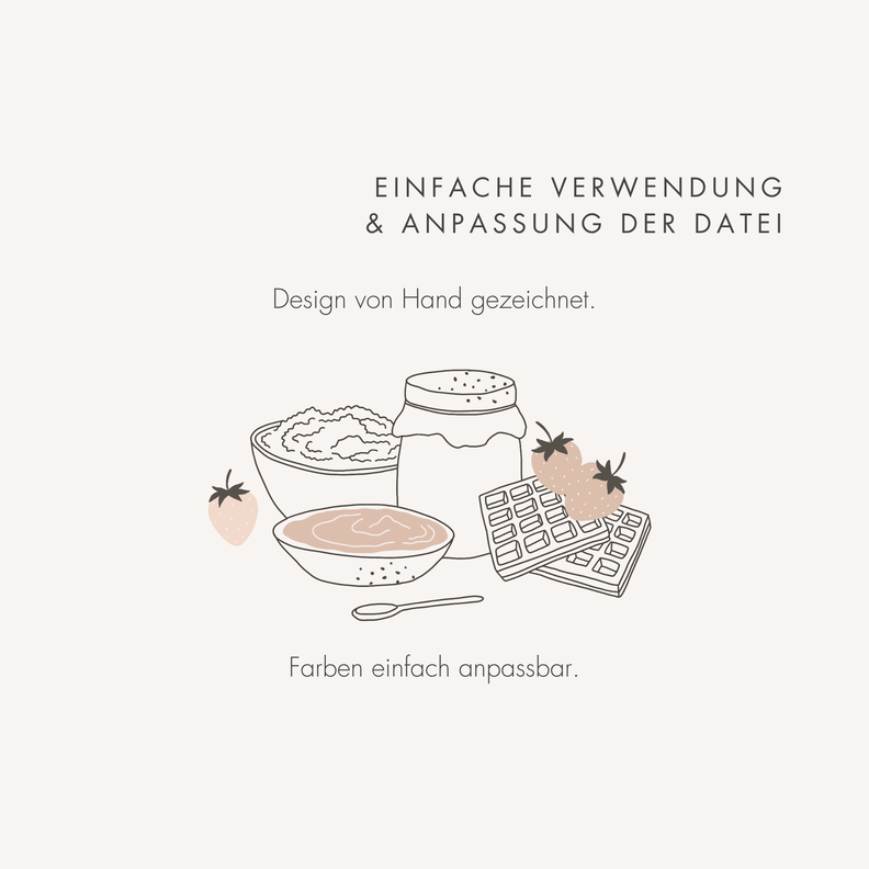 Plotter- und Laserdatei "ERDBEER FRÜHSTÜCK" SVG PNG image number 2