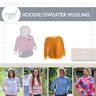 Musselin Hoodie Sweater Musling Gr. 32-50, Leinen, A4 + A0 thumbnail number 1