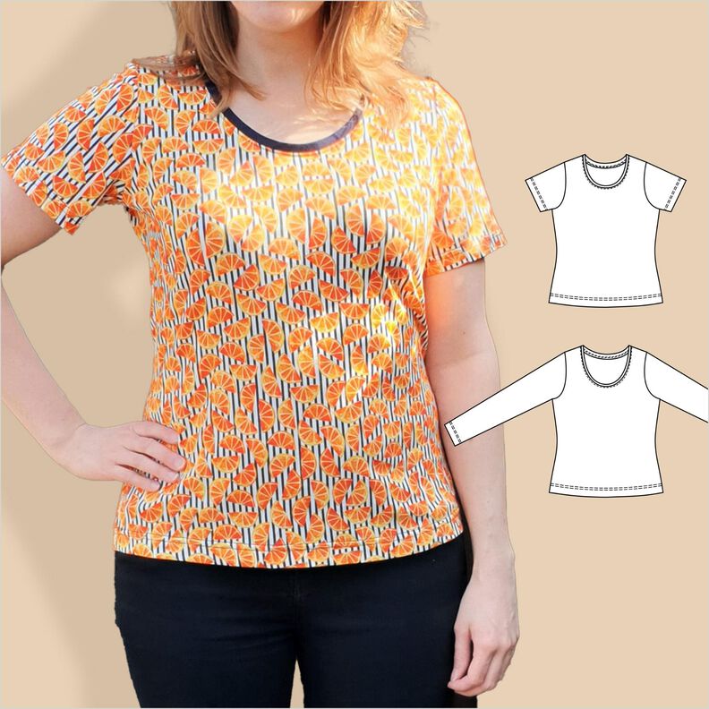Maja – enges Jersey Shirt, 4 Ärmellängen, BU 80-116, A4+A0 image number 1