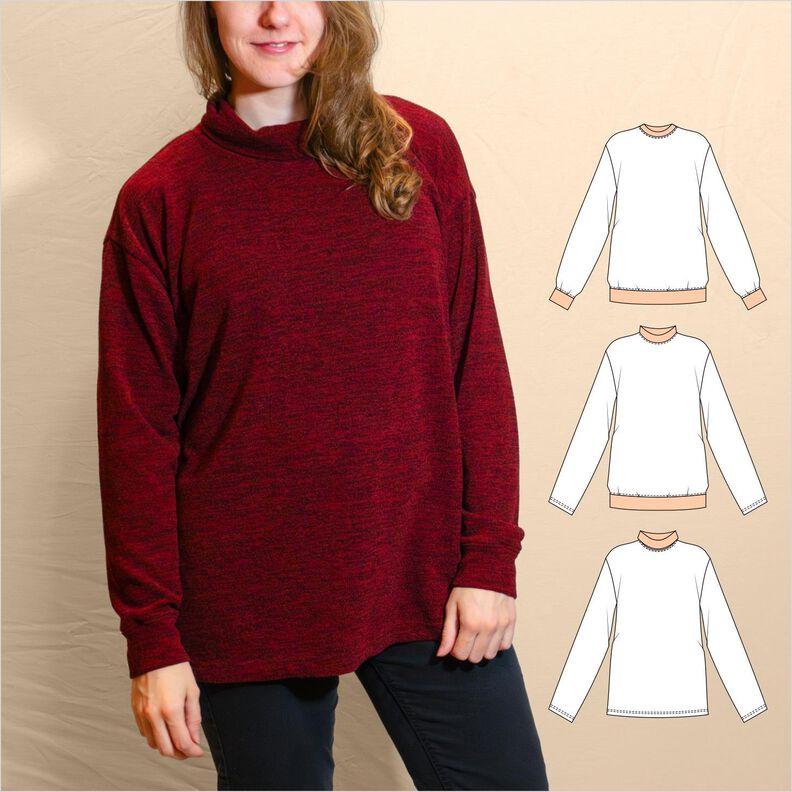 Jessy Oversize Pullover mit Rollkragen BU 80-116, A4+A0 image number 1