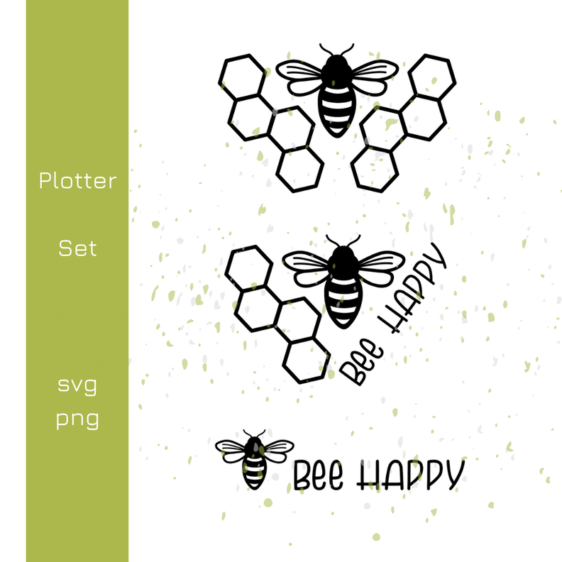 Biene bee happy Plotterdatei | DIY Hunger image number 4