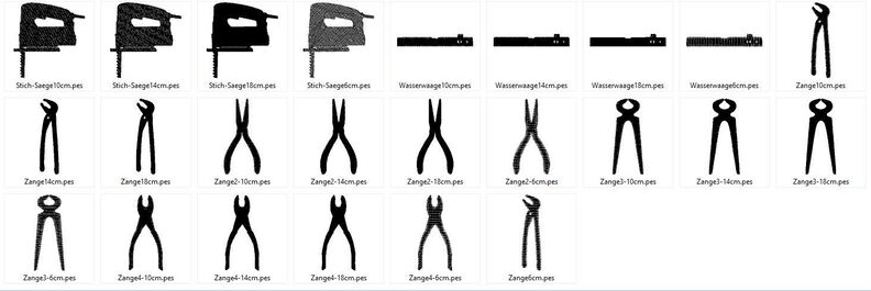 Werkzeug Silhouetten Stickdatei image number 6