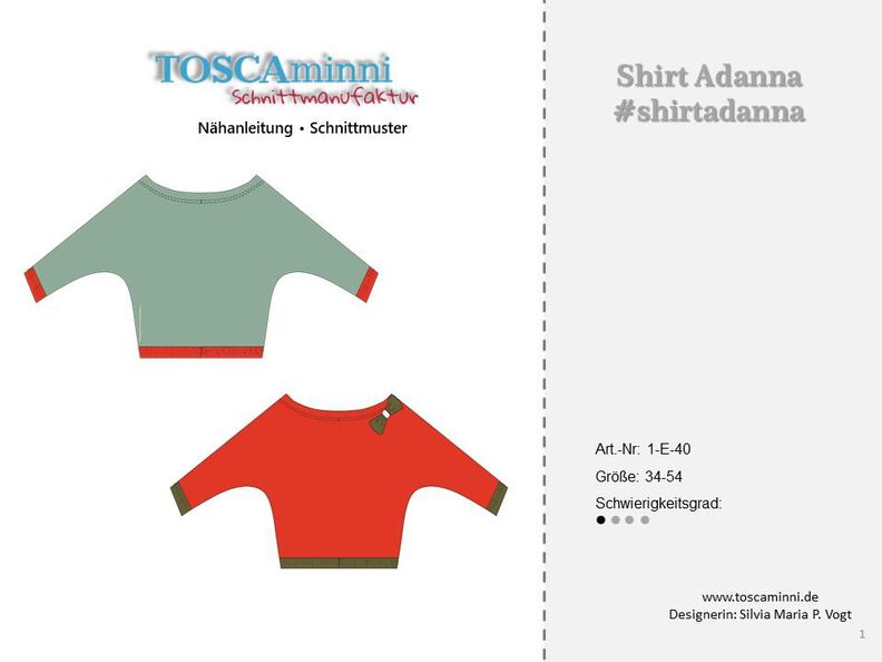 Fledermausshirt Adanna - Nähanleitung & Schnittmuster image number 2