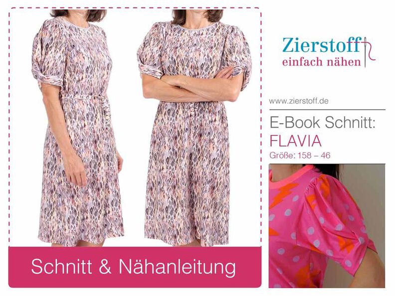Kleid "FLAVIA", Nähanleitung & Schnitt Gr. 158-46 image number 3