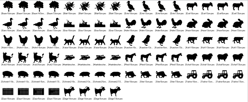 Stickdatei Bauernhof 2 Silhouetten image number 3