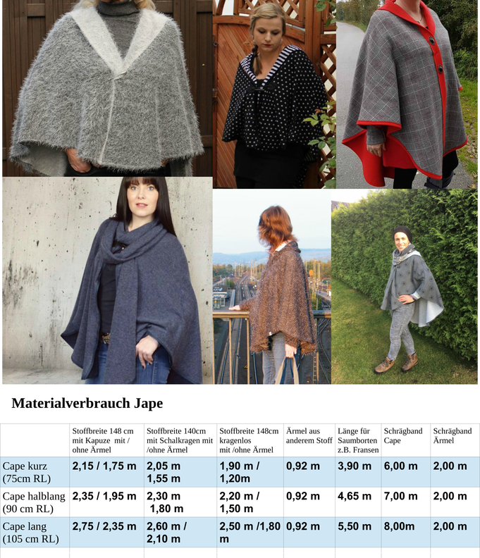 Jape - Poncho/Cape mit Schalkragen 34-56 image number 2
