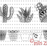 Plotterdateien Kakteen Tangle-Style dxf, svg, png thumbnail number 2