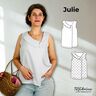 Schnittmuster Julie | Bluse ärmellos mit Kragen | + Video thumbnail number 1