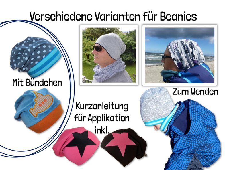 Beanie & Mütze | Bündchen oder zum Wenden | Gr. 41 – 60 image number 4