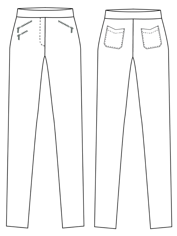 Stretchhose Petite Gianna Gr. 34-50 inkl. Beamerdatei image number 2