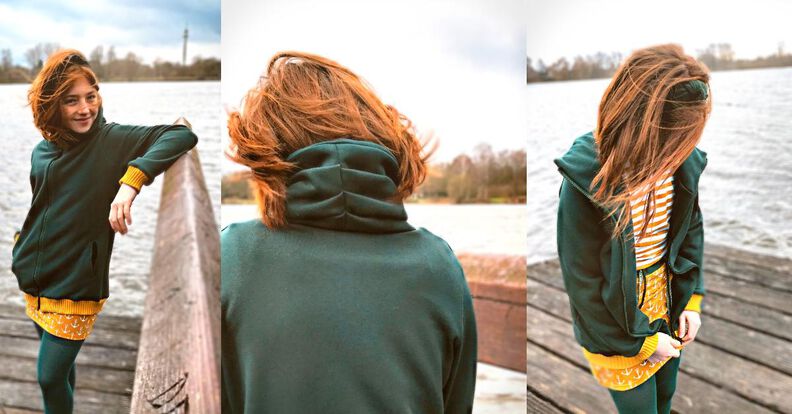 Cesana: coole Sweatjacke mit Falten Kragen: ebook 92-158 image number 2