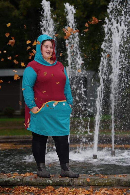 Knopfliebe für Damen Hoodie und Kleid Größe 44-58 image number 3