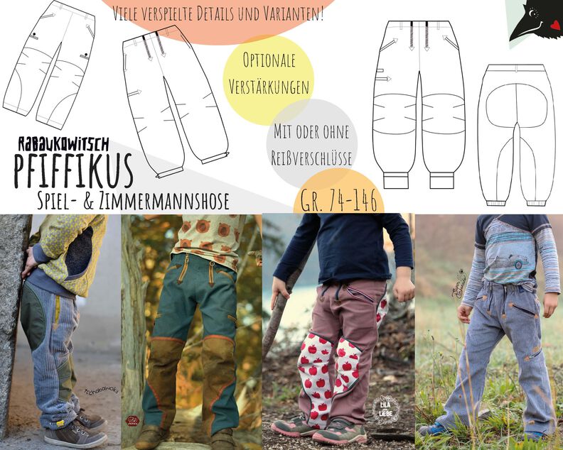 Pfiffikus Spiel- und Zimmermannshose Gr. 74-146 image number 1