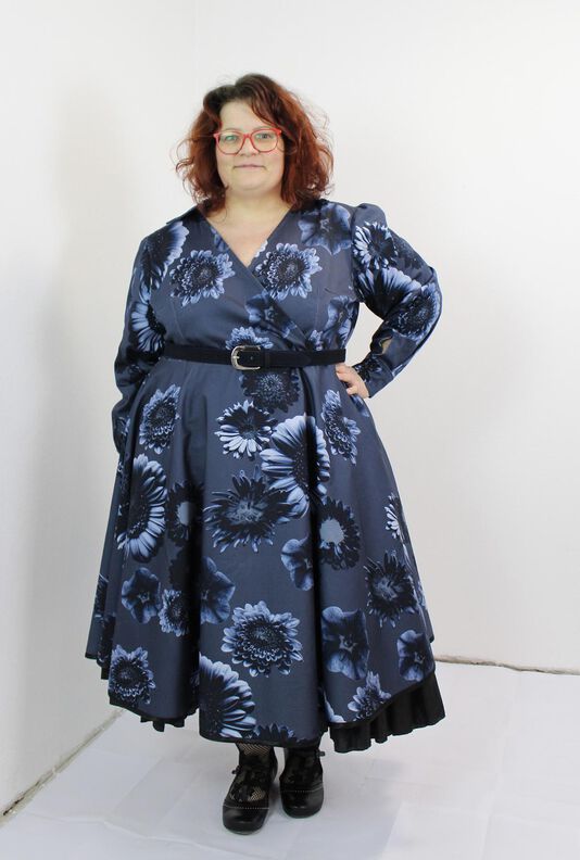 Kleid im 50er Stil mit weitem Rock und Kragen CALLA (34-58) image number 9