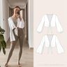 Crop Top Oberteil / Bolero mit Knotendetail - Gr. 34-50 thumbnail number 1