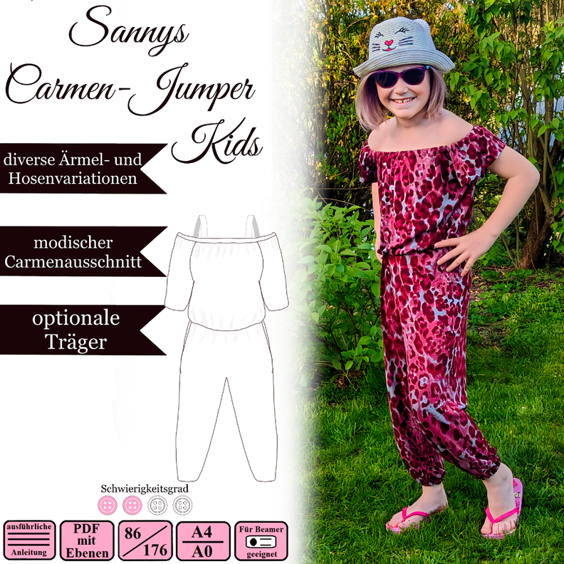 Sannys Carmen Jumper Kids – EBook und Nähanleitung image number 1