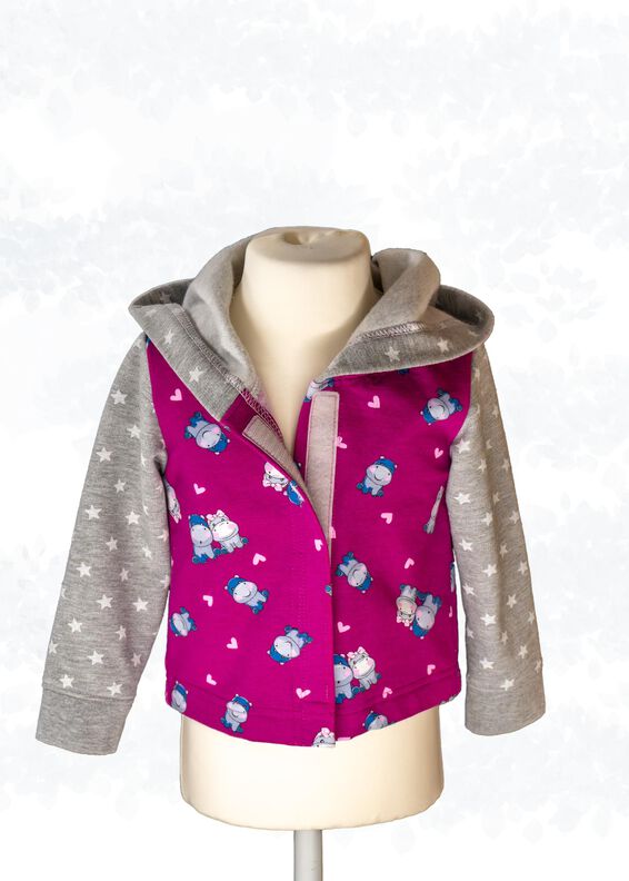 Sweatjacke/Weste mit Kapuze für Kinder  Gr. 92-164, A4+A0 image number 5