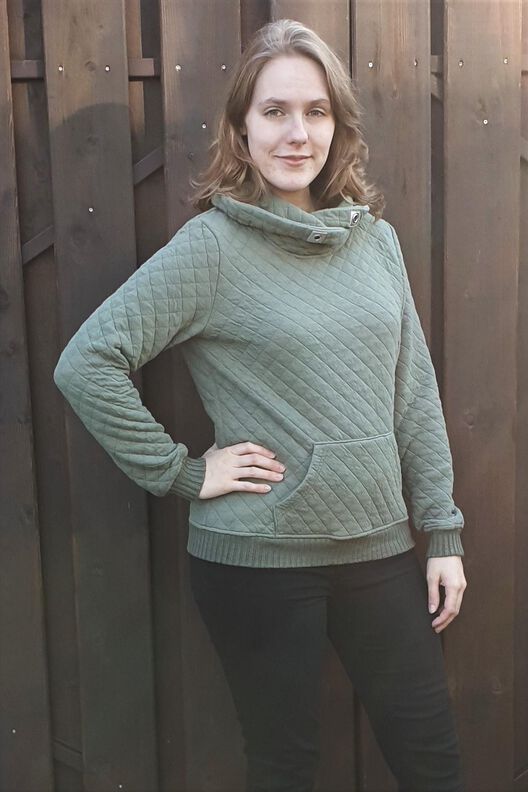 Lisa – Hoodie mit Wickelkapuze oder Kragen, BU 80-116,A4+A0 image number 2