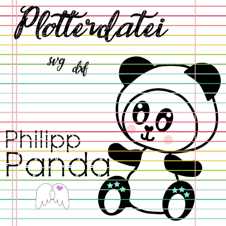 Philipp Panda Plotterdatei Pandabär image number 1