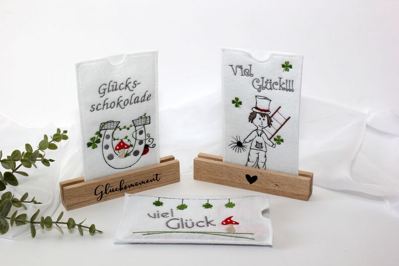 Stickdatei Glück Schokohülle Glücksbringer SET ITH image number 3