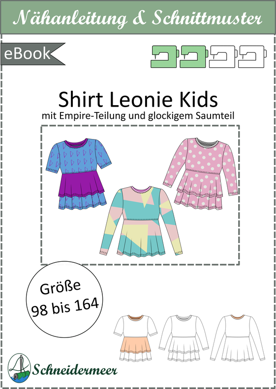 Kinder Jerseyshirt „Leonie“ mit Stufen-Saum Gr 98-164, A4+A0 image number 9