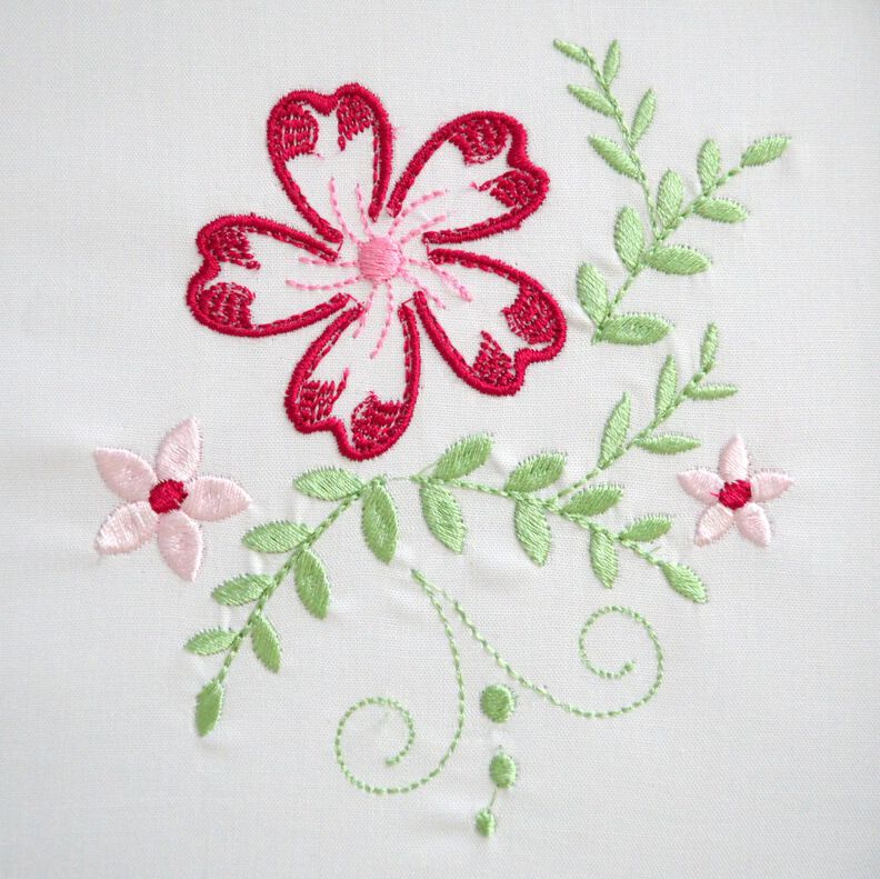 Stickdatei Blume verschiedene Größen image number 3