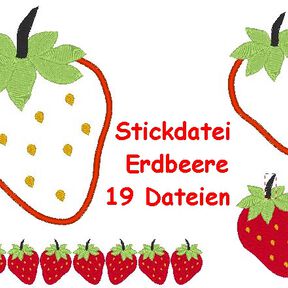 Stickdatei Erdbeere 