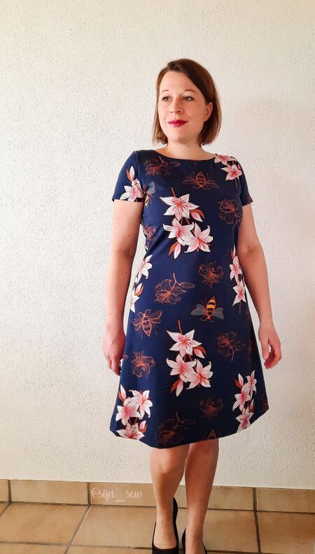 Jerseykleid mit UbootAusschnitt *mit A0-Datei + Video* image number 5