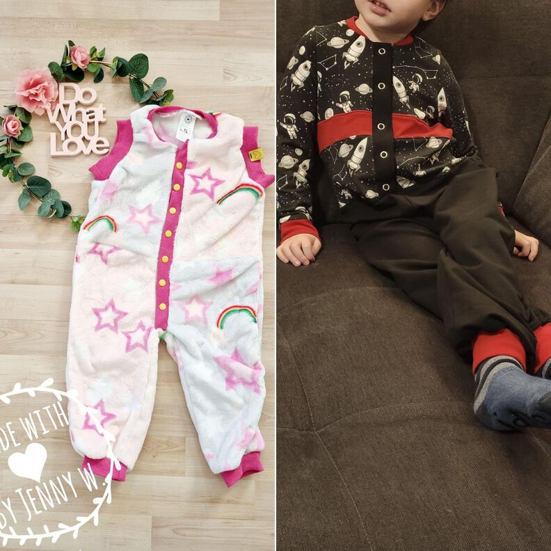 Kinder Jumpsuit Overall Zipper oder Knöpfe MIMPI ♥Gr. 92-164 image number 7