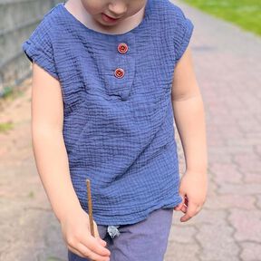 Musselin Shirt Solmusling Gr. 56-170, Leinen, Kombi, A0