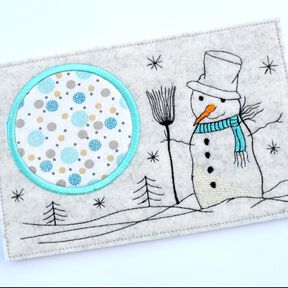 Stickdatei Mugrug Schneemann 13x18cm und 13x20cm
