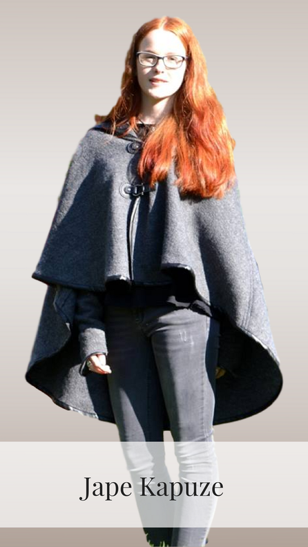 Jape - Poncho/Cape mit Kapuze 34-56 image number 1