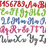 Buchstaben Schreibschrift klein und groß + Zahlen Stickdatei thumbnail number 2