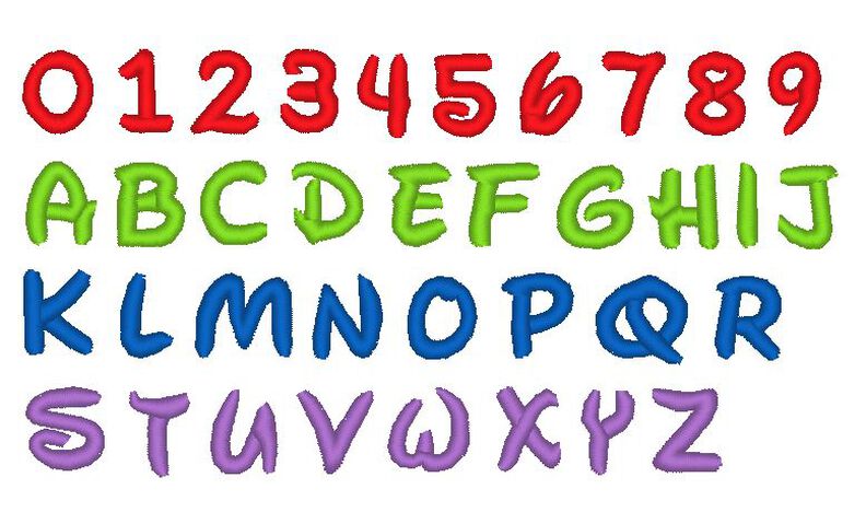 Buchstaben Zahlen in 1cm 1,5cm und 2cm Stickdatei image number 6