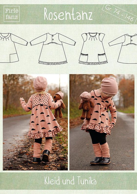 Rosentanz: Kleid und Tunika für Mädchen Gr. 74 – 146 image number 1