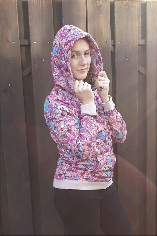 Lisa – Hoodie mit Wickelkapuze oder Kragen, BU 80-116,A4+A0 image number 6