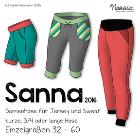 eBook Sanna - Damenhose in 3 Längen Größe 32 - 60