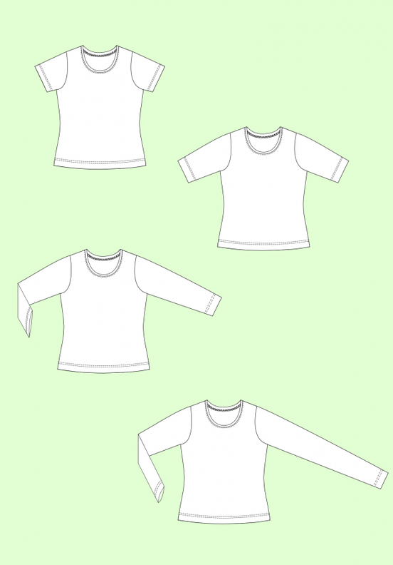 Maja – enges Jersey Shirt, 4 Ärmellängen, BU 80-116, A4+A0 image number 4
