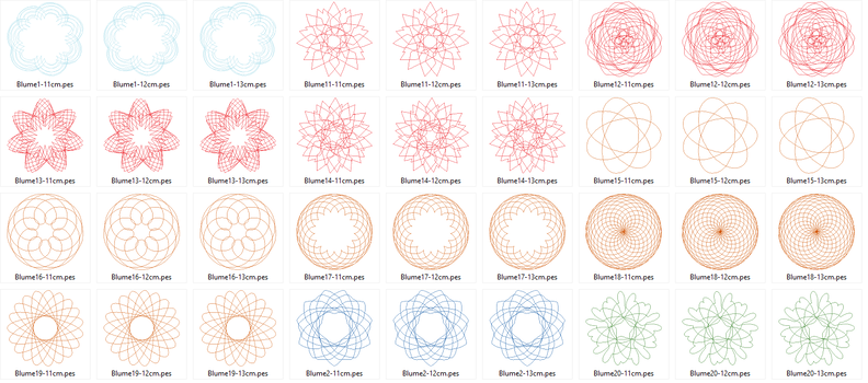 Stickdatei 49 Zirkel Mandala Blumen 11 - 13cm Teil 1 image number 6