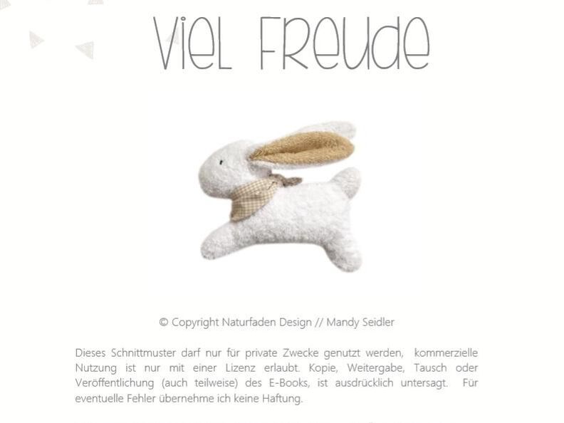 E-Book Schneehase Reeni - Nähanleitung und Schnittmuster image number 2