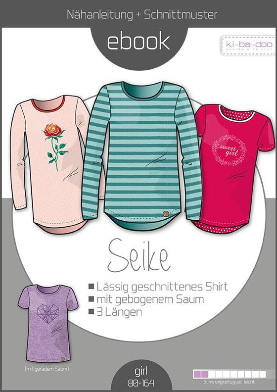 Ebook/Nähanleitung Shirt Seike Mädchen Gr. 80-164 image number 1