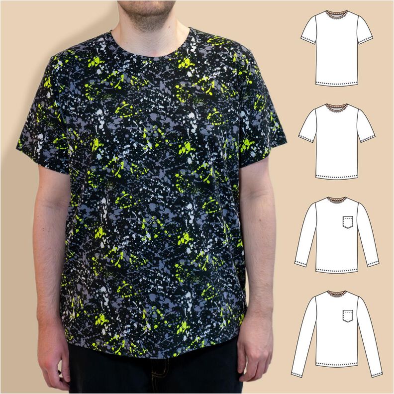 Herren Basic-Shirt Sam – 4 Ärmellängen Gr. 44-60, A4+A0 image number 1