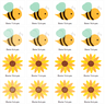 Stickdatei - Biene Bienchen Hummel mit Blumen thumbnail number 3